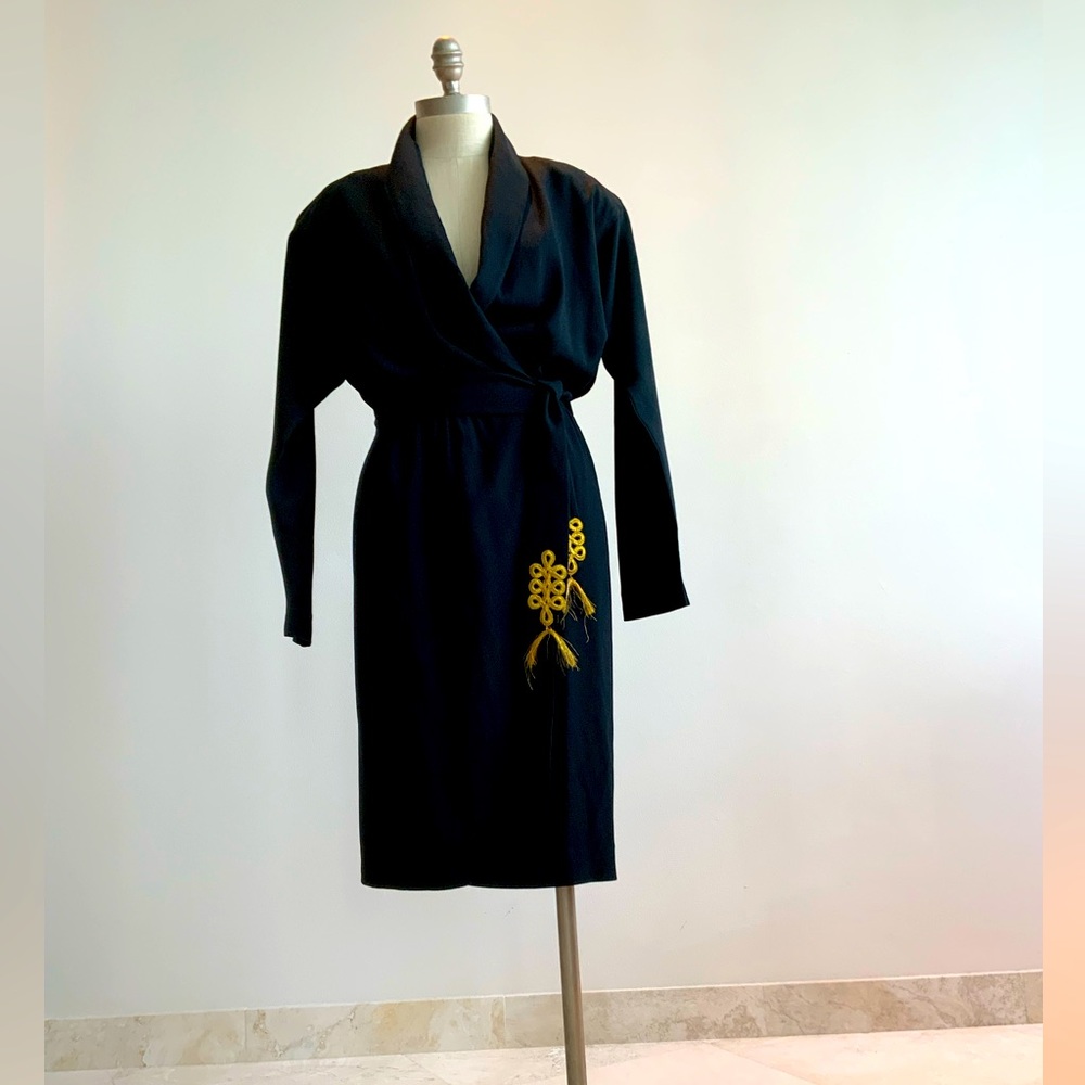 Liz Claiborne Robe Manteau Black Dress Sz 8